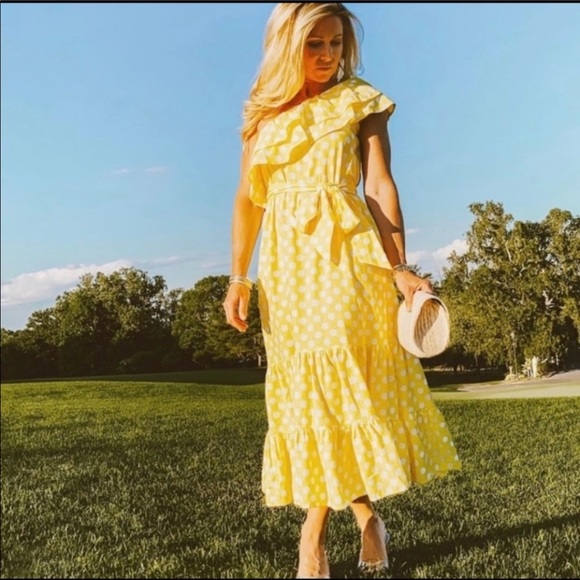 Lisa Marie Fernandez Polka Dot One Shoulder Dress - Picture 14 of 16